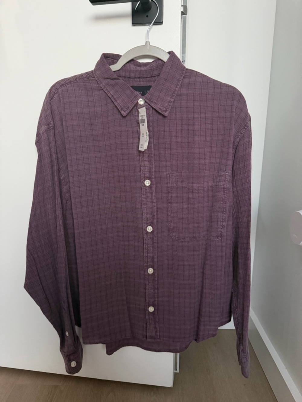 Men's Purple Button-Up Shirt - Lightweight Casual